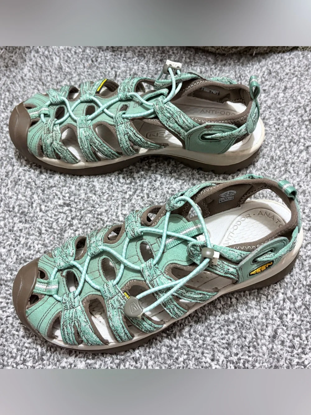 Keen Womens Size 8 Whisper Hiking Water Shoe Sage Green Lily Pad 1016243 Sandals